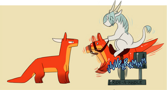 Дракониха скачет на драконе №1