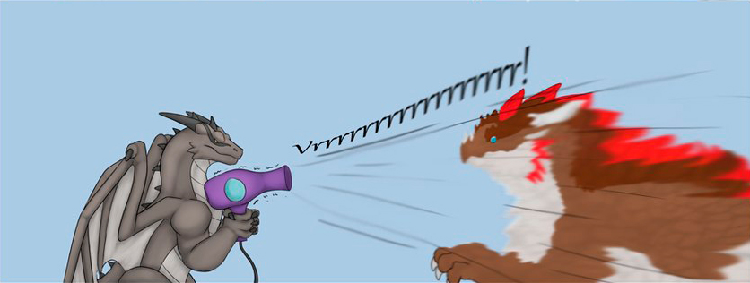 Пернатый дракон купается №3