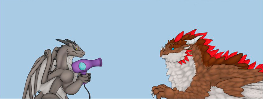 Пернатый дракон купается №4