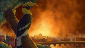 птица-носорог в Средневековье