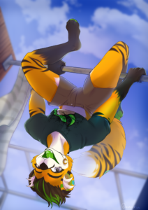 собака висит