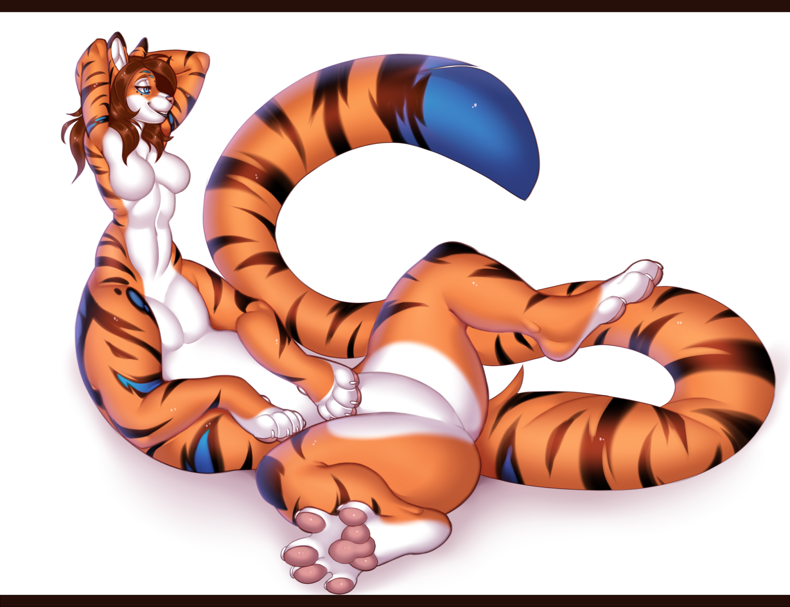 Отдыхающая тигрица