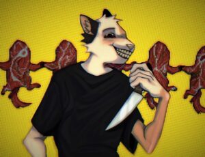 Мясо. Мясо. Мясо Ходят люди на блюде.