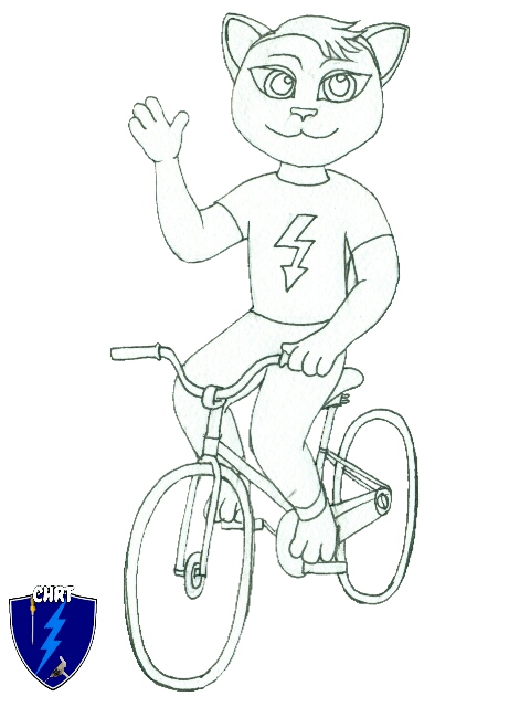 Дима Энерджайзер едет на велосипеде