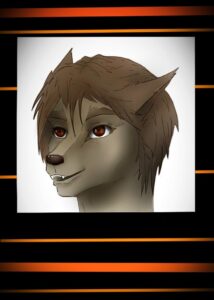 Портрет волкособа(пса/волка).