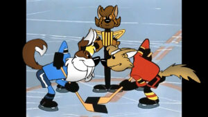 Люкс и Фриц играют в хоккей