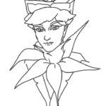 Роза линейный рисунок