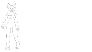 Мой персонаж Белла пока не цветной рисунок я только учусь