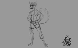 Скетч волка