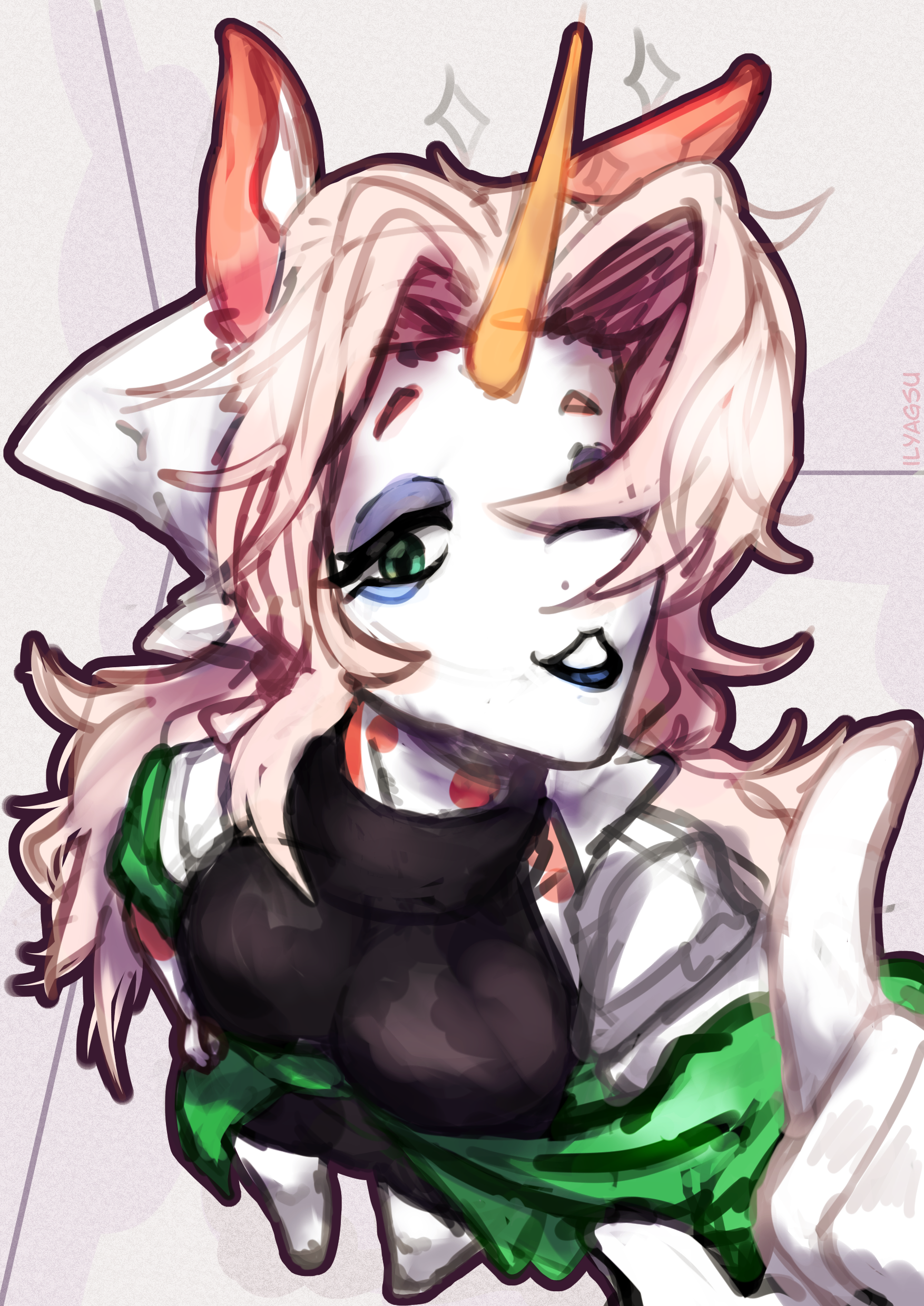 Скетчик единорожечки