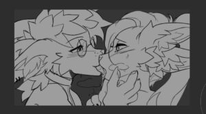 furry kiss (commision)