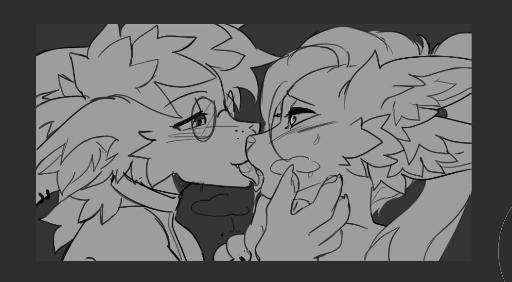 furry kiss (commision)