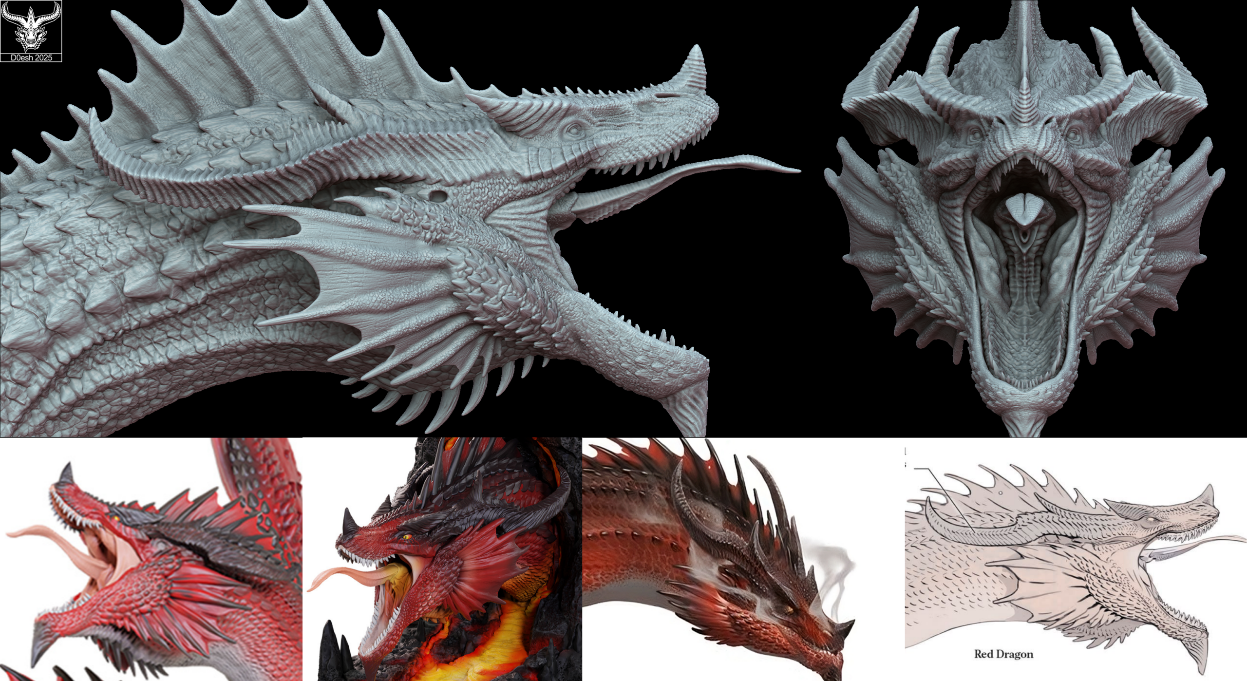 WIP Красный дракон ДнД/Red Dragon DnD [Голова/Head]