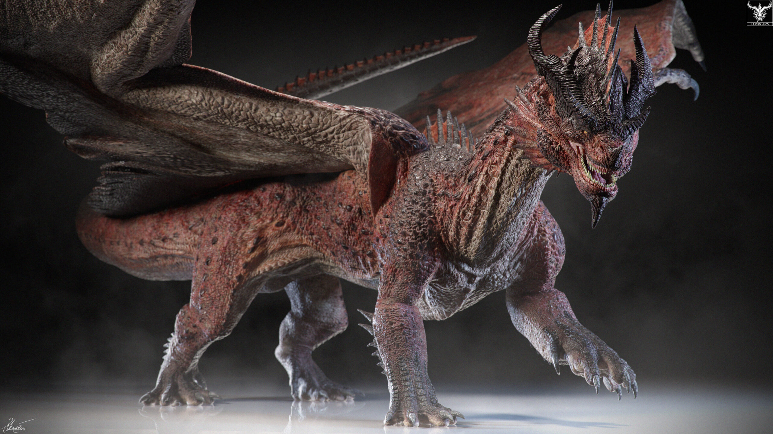 Взрослый красный дракон [Туловище] | Adult Red Dragon DnD [Body]