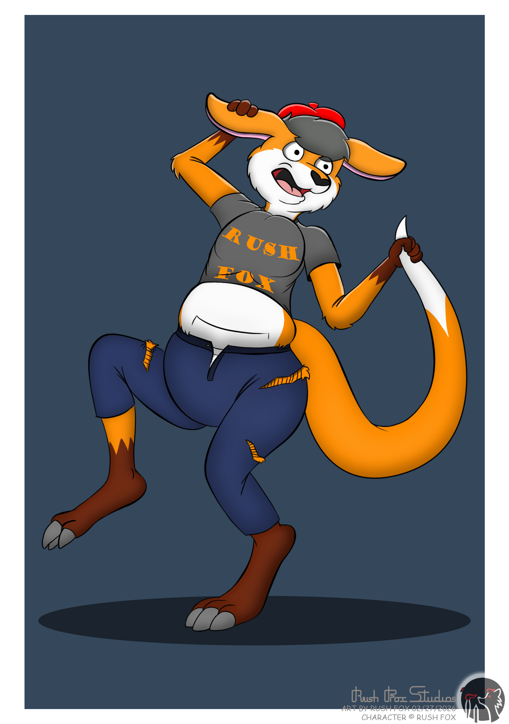 Раш Фокс в образе кенгуру