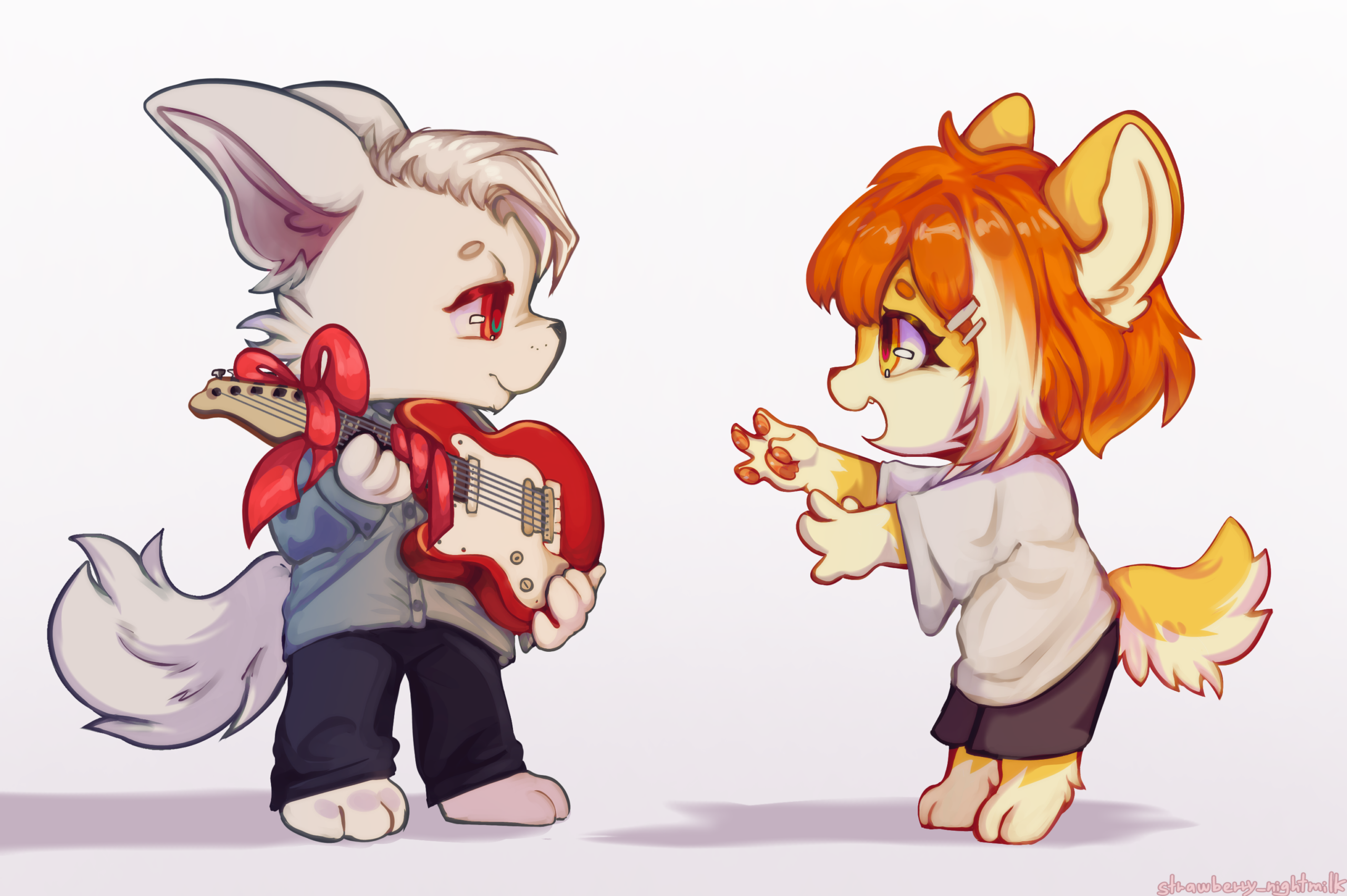 Unholy fox дарит гитарку чиби lilcon