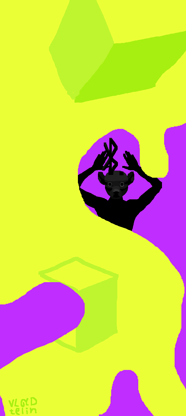 олень блютус простой_фон водяной знак кислотно_нигде