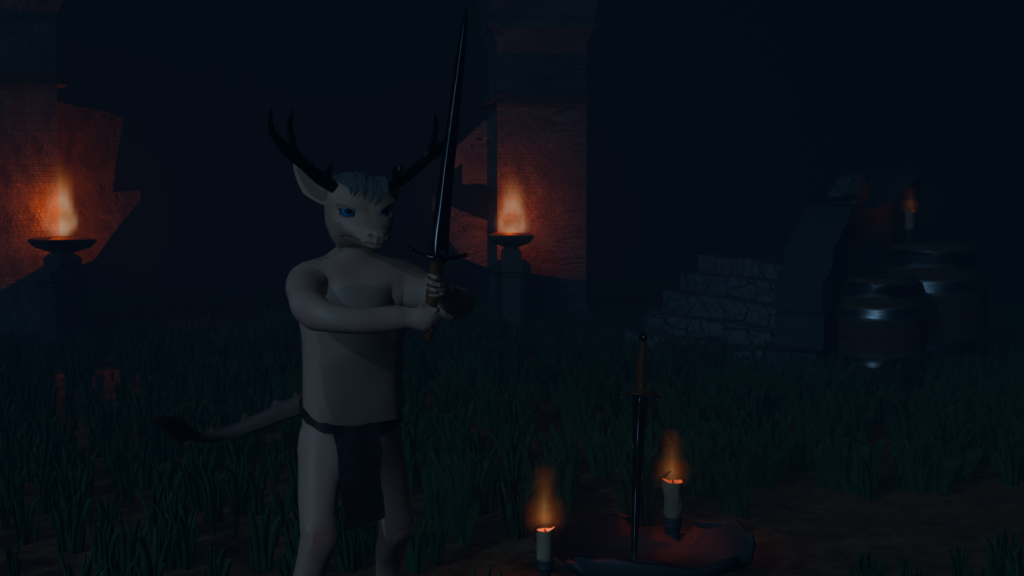 Олень в стиле dark fantasy